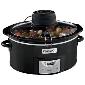Panela Elétrica Multifuncional 6L, Aço Inoxidável com Controle de Temperatura, 110V 1500W, CROCK POT SCCPVC600AS B, Preto