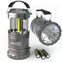 Lanterna LED Combinação 350 Lúmens Ótima Luz Para Camping Carro Garagem, HEROBEAM, Cinza escuro