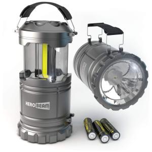 Lanterna LED Combinação 350 Lúmens Ótima Luz Para Camping Carro Garagem, HEROBEAM, Cinza escuro