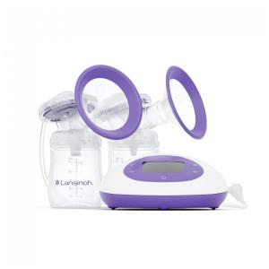 Bomba Tira Leite Dupla Portátil com 3 Modos e 9 Níveis Ajustáveis pelo Painel de Controle, LANSINOH 53050, Lilás