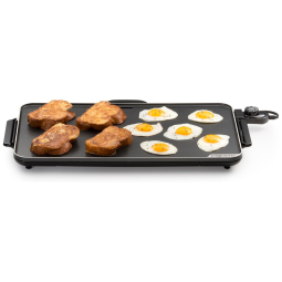 Grelhador Elétrico com Superfície Antiaderente de Cerâmica e Controle de Temperatura, 110V 1200W, Presto 07072, Preta