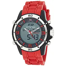 Relógio An Homem Maclino Analógico Digital Eportivo, U.S. POLO ASSN. US9534, Vermelho