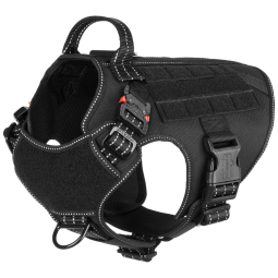 ICEFANG Arreio Tático para Cães com 2 Fivelas de Metal Médio