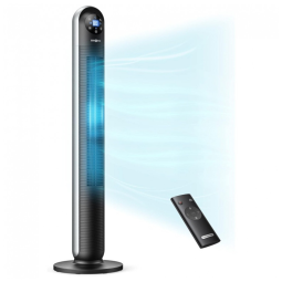 Ventilador de Torre Silencioso com Controle Remoto, Temporizador 24h e Display LED, 110V 25W, PARIS RHONE