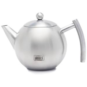 Bule de chá de aço inoxidável, VENOLY T0102 5A, Prateado