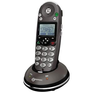 Telefone sem Fio, com identificador de chamadas e compatibilidade com aparelho auditivo, 1 unidade, preto, SONIC ALERT AMPLIDEC50, Preto