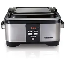 Hamilton Beach Professional Sous Vide Water Oven Slow Cooker, 6 Quart Programmable, Stainless Steel 33970