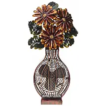 Ventilador de Mesa Decorativo cm 2 Velocidades, Floral, 110V, DECO BREEZE DBF0364, Marrom