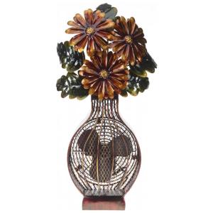 Ventilador de Mesa Decorativo cm 2 Velocidades, Floral, 110V, DECO BREEZE DBF0364, Marrom
