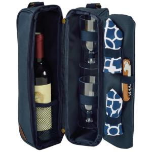Piquenique no Ascot Bolsa Térmica Para Transporte de Vinhos até 1 Garrafa, Azul