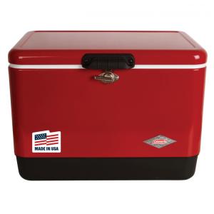 Cooler Térmico Portátil 54 Litros com Alça de Aço, Coleman, Vermelho