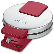 Máquina de Waffle Antiaderente 2 Fatias com Controle de Temperatura, 110v, CUISINART WMR CAR, Vermelho