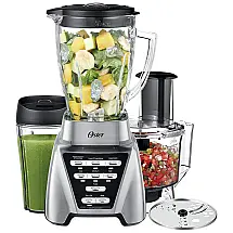 Liquidificador de Bancada Jarra 1.4L de Vidro com 7 Velocidades 1200W, 110v, OSTER BLSTMB CBF 000, Prateado