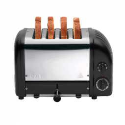 Torradeira Elétrica 4 Fatias com 3 Níveis de Tostagem, 110v, DUALIT 47155, Preto