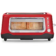Torradeira, com 2 fatias, 1100W, vermelha, 110v, DASH DVTS501, Vermelho