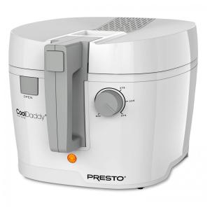 Fritadeira Elétrica á Óleo 1,9L com Termostato Ajustável e Luz Indicadora que Sinaliza Quando o Óleo Está Pronto, 110V 1500W, Presto, Branca