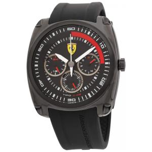 Relógio masculino Tipo J 46 com movimento de quartzo mostrador 830320, FERRARI 0830320, Preto