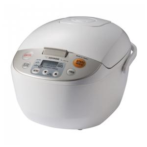 Panela de Arroz Elétrica até 10 Xícaras não Cozidas com Função de Aquecer, 110V 820W Zojirushi NL AAC18, Branca