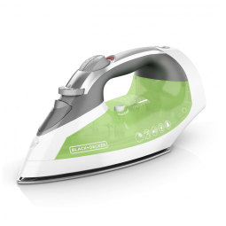 Ferro de Passar a Vapor com Base Antiaderente e Desligamento Automático, 110V, Black Decker ICR06X, Verde