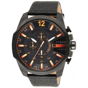 Relógio Masculino Analógico DZ4291 Quartzo, Couro, DIESEL Mega Chief, Preto