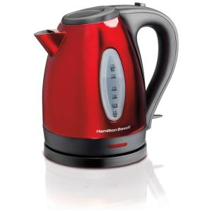 Chaleira Elétrica 1.7 L, Aço Inoxidável, 110v, HAMILTON BEACH 40885, Vermelho