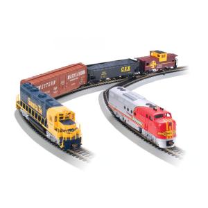 Conjunto de Trem Trenzinho Elétrico Escala 187 e Controle Remoto, BACHMANN TRAINS 501, Amarelo