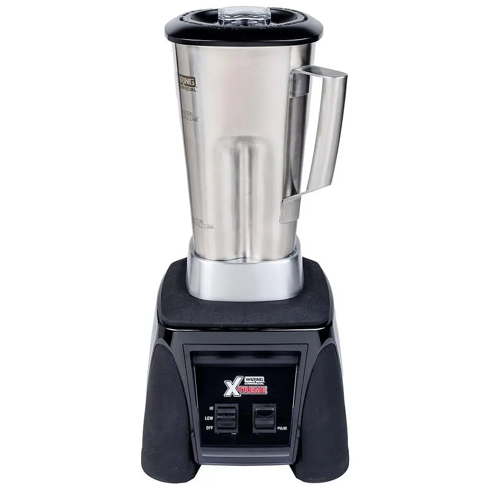 Liquidificador Profissional 1,8L com Função de Pulsar, Jarro em Aço Inoxidável e Plugue de 5 a 15 Fases, 110V 1560W, Waring MX1000XTS, Preto