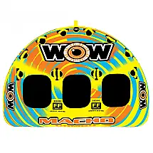 Boia Rebocável Inflável Para 3 Pessoas, Resistente, WOW SPORTS, Amarelo