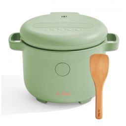 Panela Elétrica de Arroz Our Place Pistache 6 Xícaras Cerâmica Antiadesiva Lógica Difusa Multiuso 380W