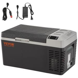 Geladeira Portátil 19 L para Carro, Zona Única, 12V, Vevor, Preta
