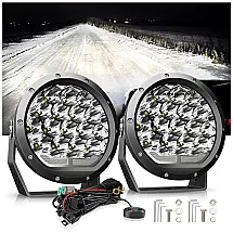Farol de Milha LED Offroad com 20200 Lúmens e Luz Branca 32V, 170W, 2Un, Auxbeam, Preto