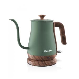 Chaleira Elétrica 0,8 L com Desligamento Automático, em Aço Inoxidável, 110V 1000W, Keebar XH W081, Verde