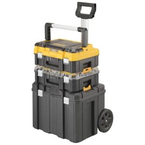 Caixa de Ferramentas Organizadora com Rodas e Compartimentos, DEWALT DWST60404, Preto