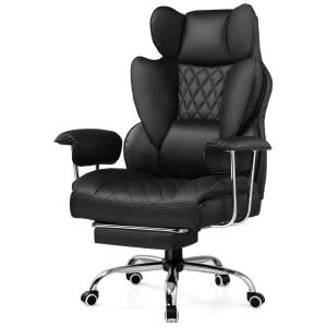 Cadeira de Escritório Gamer Ergonômica e Reclinável com Encosto Alto e Apoio 4D, GTRACING, Preto