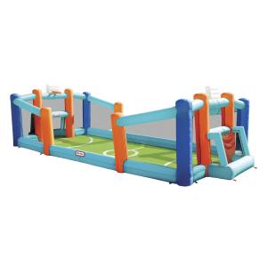 Quadra de Futebol e Basquete Inflável para até 8 Crianças de 1 a 8 Anos, Little Tikes