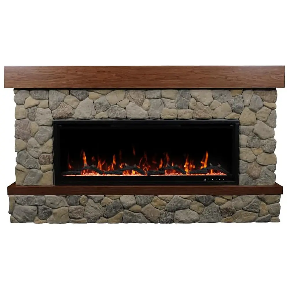 Lareira Elétrica Country Living 187x106cm 1465W WiFi Alexa LED Portátil 110V — foto 2