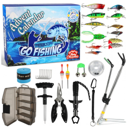 Calendário de Advento de Pesca 2025 para Homens Adultos e Adolescentes, Kit de Acessórios de Pesca,Einailvk,