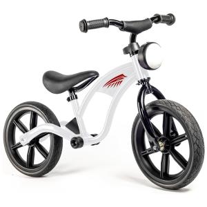 Bicicleta sem Pedal com Luz Frontal e Roda de Borracha para Crianças de 2 a 5 Anos, KRIDDO, Branca
