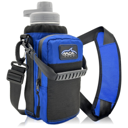 Arca Gear Bolsa Térmica para Garrafa 1L com Alça para Transporte e Bolsos, Garrafa não incluída, Azul