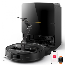 Roborock Saros Z70: Aspirador Robô e Esfregão com Braço Mecânico OmniGrip e Limpeza Poderosa de 22,000Pa - Preto