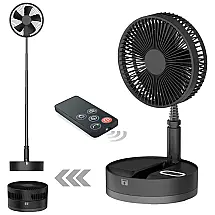 UNITEDTIME Ventilador de Mesa com 2 Alturas, 4 Velocidades, 110V, Preto