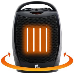 Aquecedor Elétrico Portátil Silencioso e com Aquecimento Rápido, 750 1500W, 110v, ECONOHOME, Preto