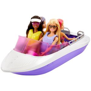 Boneca Barbie Sereia e Brooklyn com Barco e Acessórios,