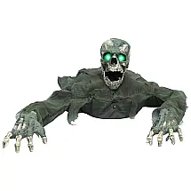 Decoração para Halloween Esqueleto Zumbi Animatronico com, Sons e Movimento