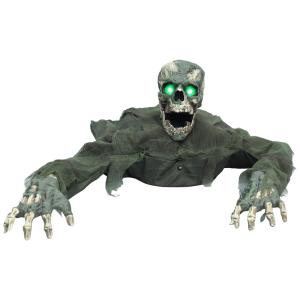 Decoração para Halloween Esqueleto Zumbi Animatronico com, Sons e Movimento
