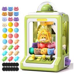 Máquina de Garra Mini Arcade Skirfy Dinosaur para Crianças com Música e Prêmios, 30 Brinquedos Inclusos