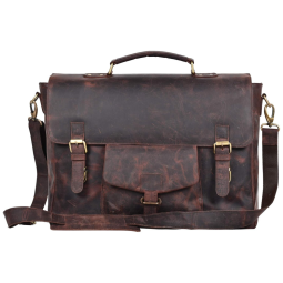 Clifton Heritage Bolsa, Pasta de Couro Vintage Unissex