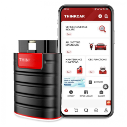 Scanner Automotivo Thinkdiag OBD2 Bluetooth, Diagnóstico Bidirecional Completo, 15+ Reset, ECU Coding, Android/iOS, 110V, Preto