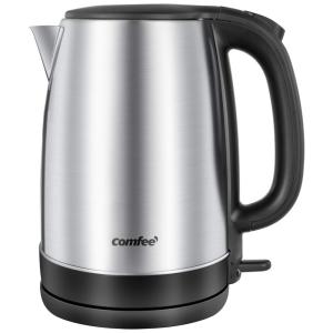 Chaleira Elétrica 1.7L, Aço Inoxidável, 1700W, 110v, COMFEE, Cinza