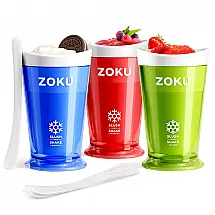 Kit 3 Copos Slush Raspadinha ZOKU Azul Vermelho Verde 237ml Frozen Sem Eletricidade